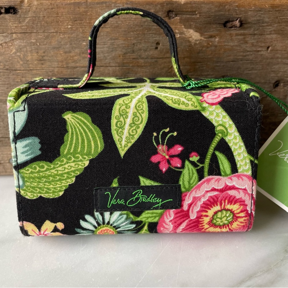 Vera Bradley•NWT•RETIRED Botanica•Mini Travel Jewelry Box•Hard Case•Purse Design